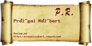 Prágai Róbert névjegykártya